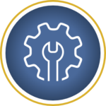 Icon showing wrench in gear, representing maintenance amenity